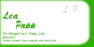 lea papp business card